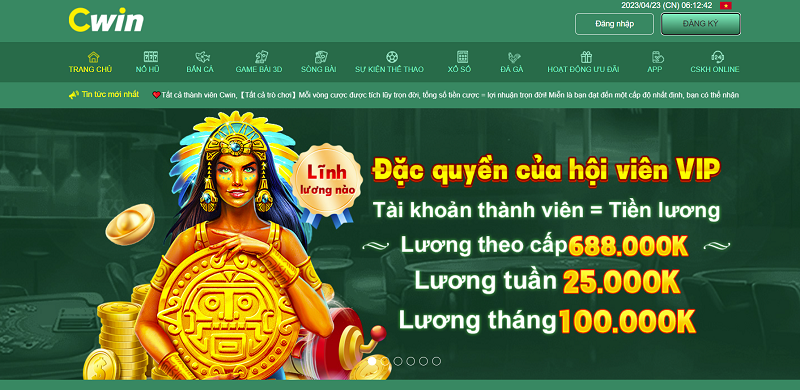 CWIN &ndash; Nh&agrave; c&aacute;i tặng tiền c&aacute; cược casino đỉnh nhất Việt Nam