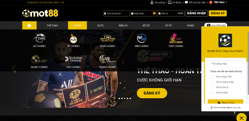 MOT88 - Nhà cái đáng trải nghiệm cá cược nhất hiện nay