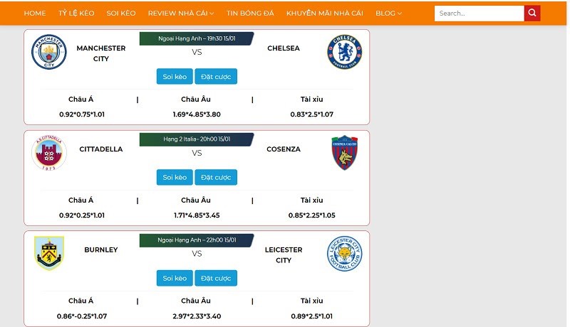 soi k&egrave;o Man City